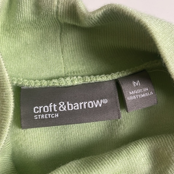 Croft & Barrow light Green Sleeveless Mock Turtleneck top- Medium - Picture 6 of 8
